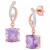 Swiss Blue Topaz (3-5/8 ct. t.w.) & Diamond (1/10 ct. t.w.) Drop Earrings in 14K White Gold (Also in Pink Amethyst)