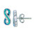 Lab-Created Blue Opal Infinity Stud Earrings (1/3 ct. t.w.) in Sterling Silver