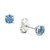 Lab-Created Blue Diamond Solitaire Stud Earrings (1/2 ct. t.w.) in Sterling Silver