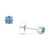 Lab-Created Blue Diamond Solitaire Stud Earrings (1/2 ct. t.w.) in Sterling Silver