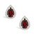 Garnet (1-3/4 ct. t.w.) and Created Sapphire (1/5 ct. t.w.) Halo Studs in 10K Yellow Gold