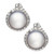 14k White Gold Earrings, Cultured South Sea Pearl (11mm) and Diamond (3/4 ct. t.w.) Stud Earrings