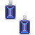 Tanzanite (1-1/5 ct. t.w.) & Diamond Accent Stud Earrings in 14k White Gold (Also in Emerald, Sapphire & Ruby)