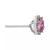 Color Crystal Halo Stud Earrings in Sterling Silver, Created for Macy's