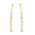 Dangling Huggie Earrings in 14K Gold Plated Sterling Silver