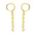 Dangling Huggie Earrings in 14K Gold Plated Sterling Silver