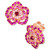 Passion Ruby (1/8 ct. t.w.) & Bubble Gum Pink Sapphire (1-1/6 ct. t.w.) Flower Stud Earrings in 14k Rose Gold