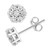 Diamond Cluster Stud Earrings (3/8 ct. t.w.) in 14k White Gold