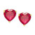 Red Spinel Heart Stud Earrings (1-1/2 ct. t.w.) in 14k Gold-Plated Sterling Silver
