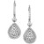 Diamond Teardrop Halo Cluster Drop Earrings (1-1/2 ct. t.w.) in 14k White Gold