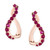 Ruby Swirl Hoop Earrings (3/4 ct. t.w.) in 14k Rose Gold