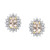 Morganite (7/8 ct. t.w.) & Diamond (1/4 ct. t.w.) Halo Stud Earrings in 10k Gold