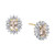 Morganite (7/8 ct. t.w.) & Diamond (1/4 ct. t.w.) Halo Stud Earrings in 10k Gold