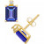 Tanzanite (1-1/5 ct. t.w.) & Diamond Accent Stud Earrings in 14k Gold (Also in Emerald, Ruby, & Sapphire)