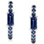 Sapphire Extra Small Hoop Earrings (1/2 ct. t.w.) in 14k White Gold, 0.43"