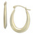 Oval Tapered Small Hoop Earrings in 10k Gold