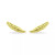 Feather Ear Crawler Earrings in 18k Gold Over Sterling Silver or Sterling Silver