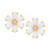 Opal (1-1/5 ct. t.w.) & White Topaz Accent Flower Stud Earrings in 14k Gold