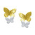 Double Butterfly Stud Earrings in Sterling Silver & 18k Gold-Plate, Created for Macy's