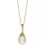 Cultured Freshwater Pearl (9mm) Claw Pendant Necklace 18" in 14k Yellow Gold (Also available in 14k White Gold or 14K Rose Gold)