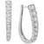 Diamond Graduated Oval Hoop Earrings (1 ct. t.w.) in Sterling Silver, Created for Macy's