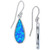 Lab-Created Blue Opal Inlay Teardrop Drop Earrings in Sterling Silver