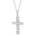 Lab-Created Diamond Cross 18" Pendant Necklace (1/2 ct. t.w.) in Sterling Silver