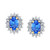 Tanzanite (1 ct. t.w.) & Diamond (1/4 ct. t.w.) Halo Stud Earrings in 10k Gold