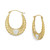 Crystal Wing Hoop Earrings in 10k Gold, 19mm