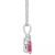 Ruby (1 ct. t.w.) & Diamond Accent 18" Pendant Necklace in 14k White Gold (Also in Sapphire)
