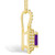 Amethyst (1-1/5 Ct. T.W.) and Diamond (1/2 Ct. T.W.) Halo Pendant Necklace in 14K Yellow Gold