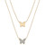Diamond Pavé & Polished Butterfly Layered Pendant Necklace (1/6 ct. t.w.) in 10k Gold, 17" + 1" extender, Created for Macy's