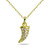 Cubic Zirconia Horn Pendant in 18k Gold Plated Sterling Silver