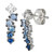 Denim Ombré (5/8 ct. t.w.) & White Sapphire (1/5 ct. t.w.) Stud Earrings in 14k White Gold