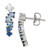 Denim Ombré (5/8 ct. t.w.) & White Sapphire (1/5 ct. t.w.) Stud Earrings in 14k White Gold