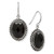 Black Onyx (10 x14 mm) Fishhook Earrings in Sterling Silver