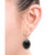 Black Onyx (10 x14 mm) Fishhook Earrings in Sterling Silver