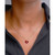 Diamond Red Enamel Heart 18" Pendant Necklace (1/20 ct. t.w.) in 10k Gold, Created for Macy's