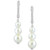EFFY® Cultured Freshwater Pearl (5-7mm) and Diamond (1/10 ct. t.w.) Dangle Hoop Earrings in 14k White Gold