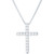 Lab-Created Diamond Cross 18" Pendant Necklace (1/2 ct. t.w.) in Sterling Silver, 14k Gold-Plated Sterling Silver or 14k Rose Gold-Plated Sterling Silver