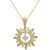 Diamond Sun 18" Pendant Necklace (1/4 ct. t.w.) in 14k Gold-Plated Sterling Silver