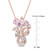 Pink Cultured Freshwater Pearl (7 & 8-1/2mm) & Multi-Gemstone (2-1/3 ct. t.w.) Flower Cluster 18" Pendant Necklace in 18K Rose Gold-Plated Sterling Silver