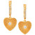 Cubic Zirconia Heart Dangle Hoop Earrings in 18k Gold-Plated Sterling Silver, Created for Macy's