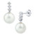 Cultured Freshwater Pearl (8mm) & Diamond (1/5 ct. t.w.) Drop Earrings in 14k White Gold
