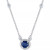 Tanzanite (1 ct. t.w.) and White Topaz (1/2 ct. t.w.) 18" Pendant Necklace in Sterling Silver (Also Available In Sapphire & Emerald)