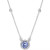 Tanzanite (1 ct. t.w.) and White Topaz (1/2 ct. t.w.) 18" Pendant Necklace in Sterling Silver (Also Available In Sapphire & Emerald)