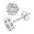 Diamond Cluster Stud Earrings (5/8 ct. t.w.) in 14k White Gold