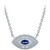 Lab-Created Sapphire (1/5 ct. t.w.) & Diamond Accent Evil Eye Pendant Necklace in Sterling Silver, 16" + 2" extender