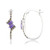 Amethyst (1/3 ct. t.w.) & Marcasite Oval Hoops in Sterling Silver