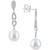 EFFY® Freshwater Pearl (9-1/2mm) & Diamond (1/3 ct. t.w.) Drop Earrings in 14k White Gold